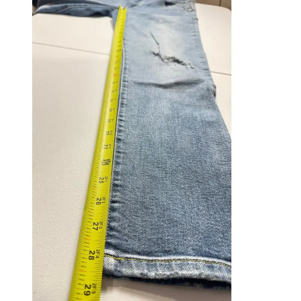 Pilcro Anthropologie Light‎ Wash Distressed Skinny Jeans Women's Size 28